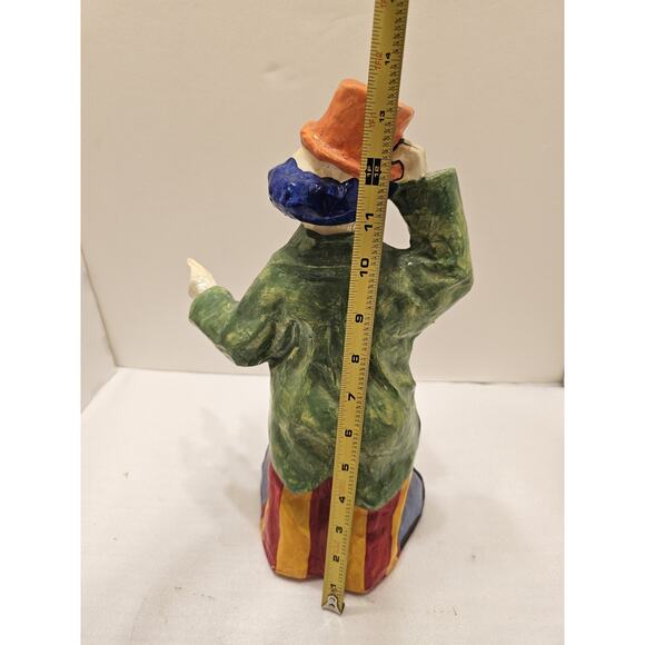 Mexican VTG‎ 70s Art Paper Mache Clown Set of 2 Clown Figurines 14" - Picture 15 of 16